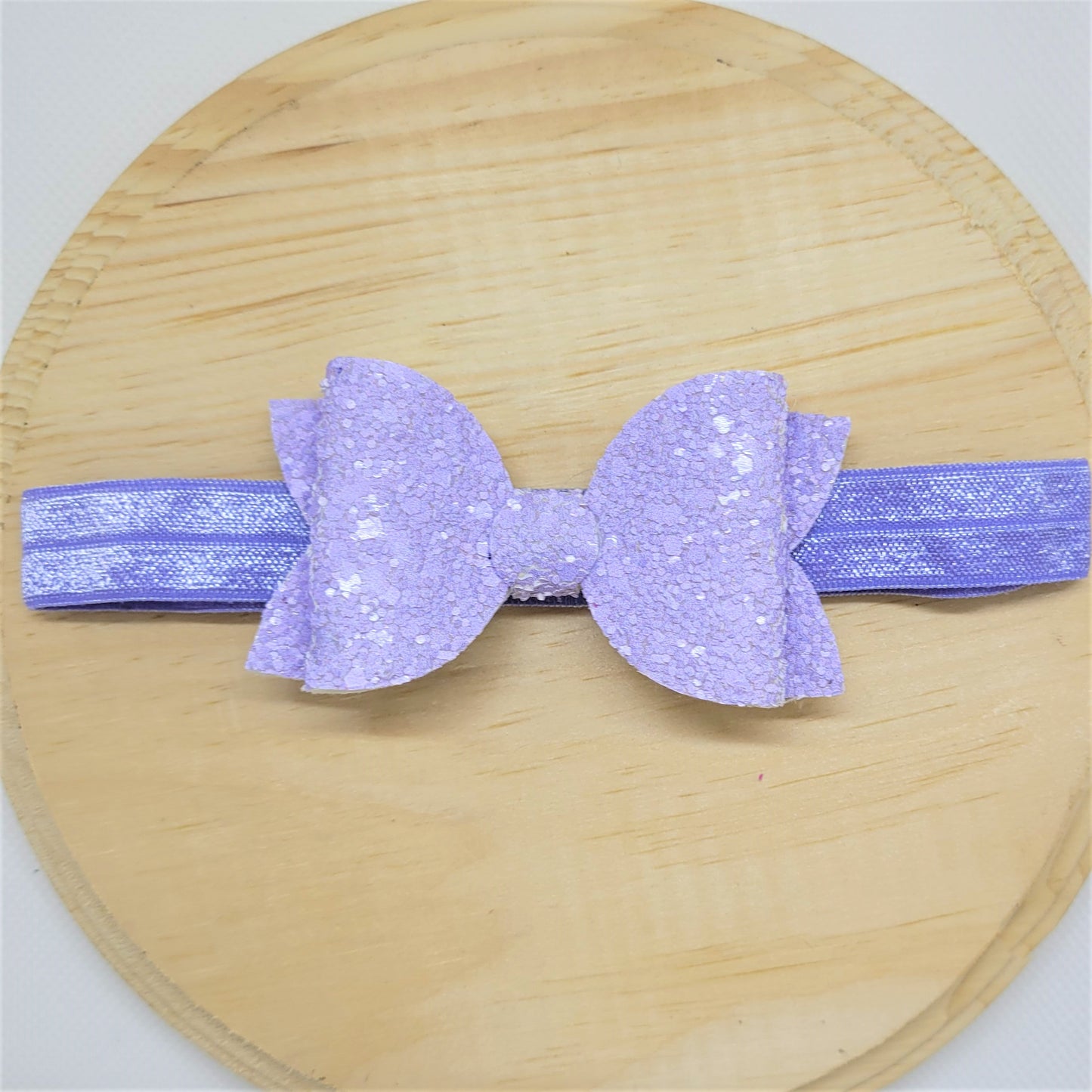 Purple Glitter Classic Bow Headband