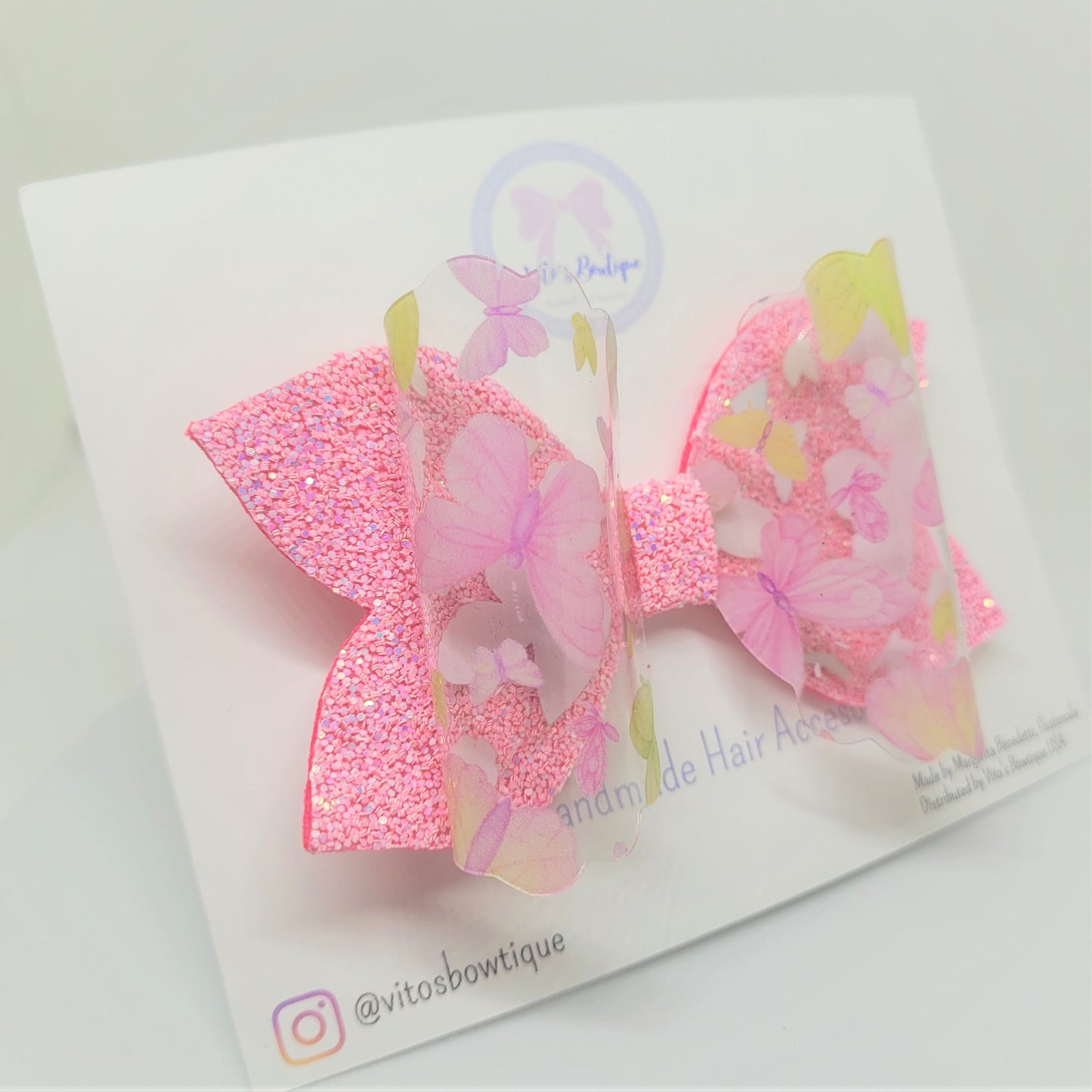 Butterfly Pink Jelly Bow